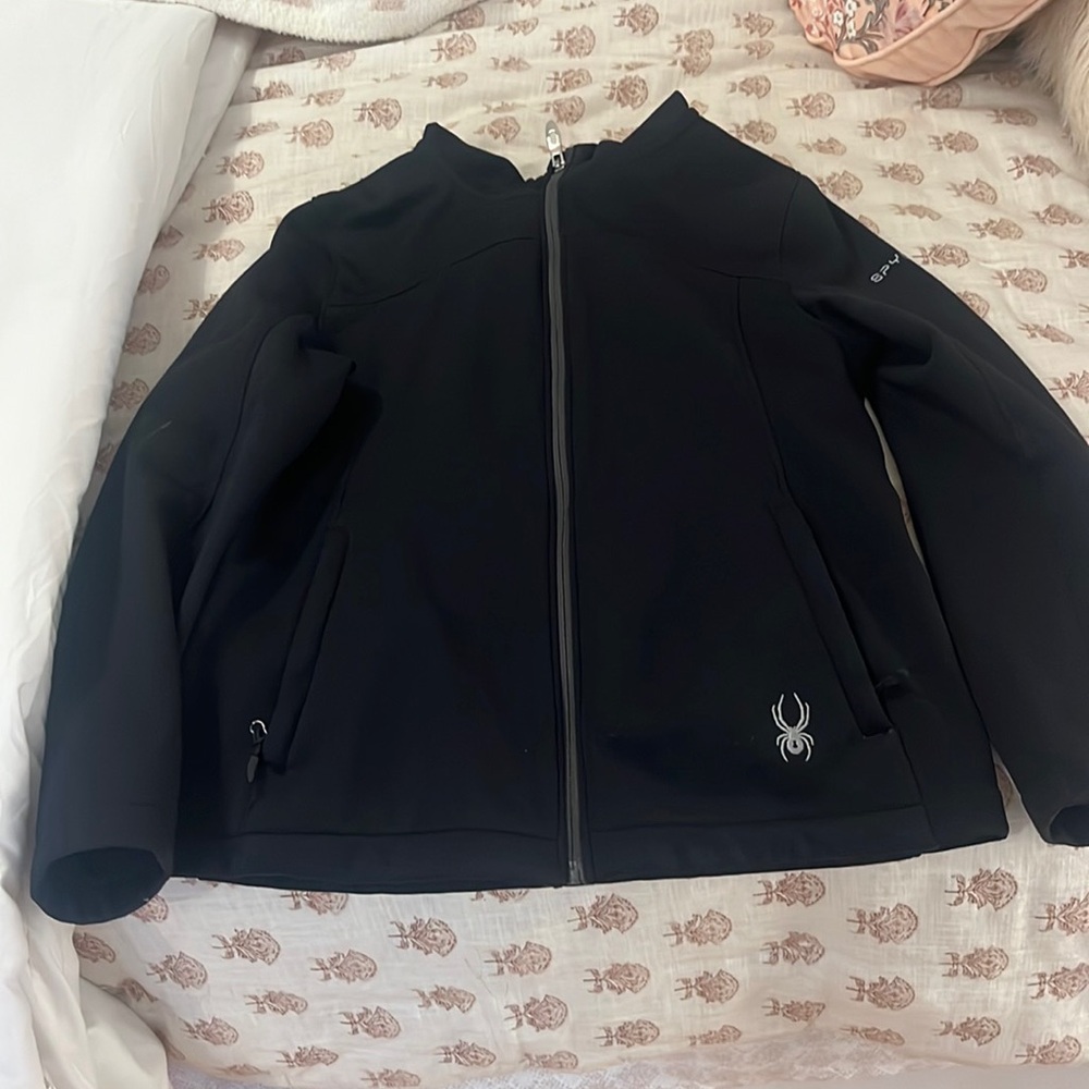 Black fleece lined spider jacket